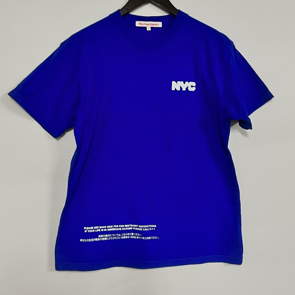 NWOT Richardson- Blue handcuff knot tee